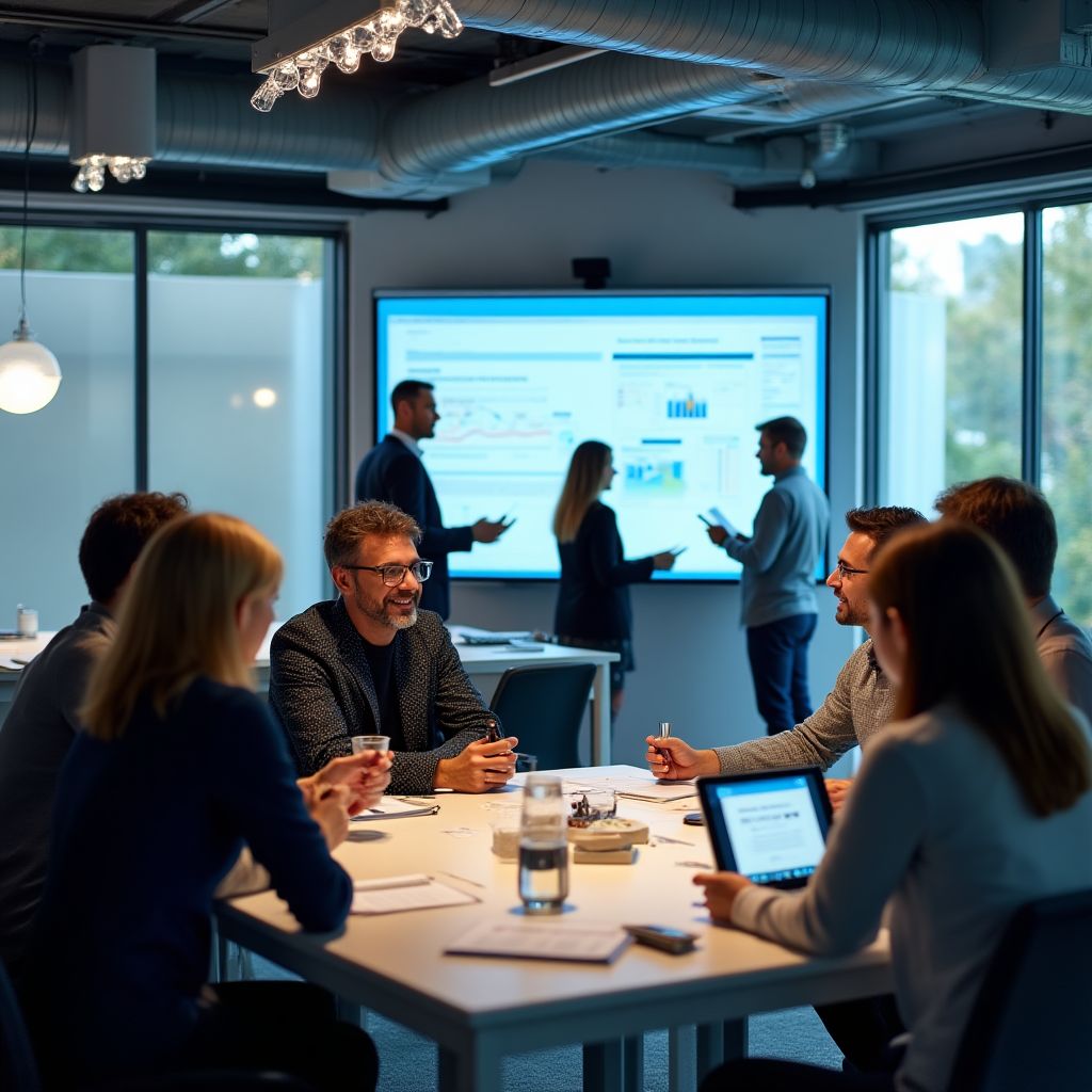 Red de profesionales colaborando